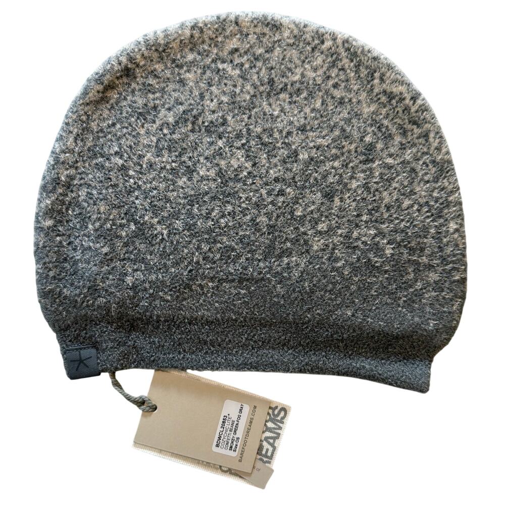 Barefoot Dreams CozyChic Lite Confetti Beanie Smokey Green Fog Gray BDWCL20853